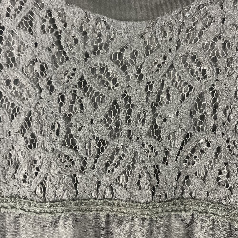 Whimsigoth Fairy Witchy Dress Womens Medium Black Lace Sheer Ruffle Goth Grunge - Picture 8 of 16